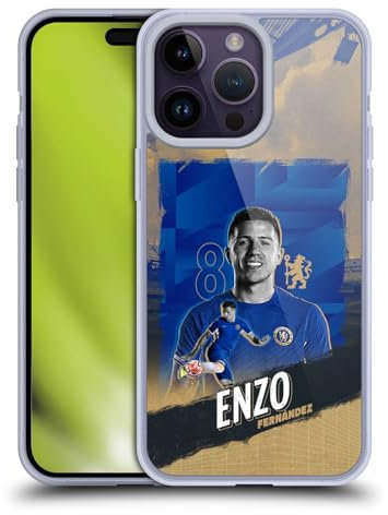 Head Case Designs Offizielle Chelsea Football Club Enzo Fernández 2023/24 Erstes Team Softgelhülle Kompatibel Mit Apple iPhone 14 Pro Max Und Kompatibel Mit Magsafe Zubehör