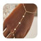 YANCHUN Ring Bracelet Hand Chain Bracelet Adjustable Rhinestone Finger Ring Hand Chain for Women Gifts Trendy Stuff (Cz Hand Chain Gold)