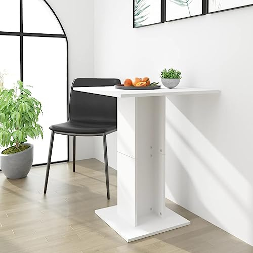 PIXZSSI Esszimmertische Weiß 60x60x75 cm Holzwerkstoff Stilvollen Design Interieur Esstisch Vielseitiges Design Stehtische Feuchtigkeitsbeständigkeit Küchentisch Einfache Reinigung