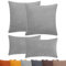 Selfitex 4er Set Cord Sofakissen 2X 30x50 + 2X 50x50, Couchkissen inkl. Füllkissen, samtiger Kissenbezug mit weicher Kissenfüllung, Flauschige Dekokissen für Wohn- & Schlafzimmer (Moncada)
