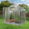Euboer Serre en aluminium avec base de 182 x 178 cm - Plaques de 4 mm - Grande serre de jardin - Résistante à l'hiver - 5,15 m³