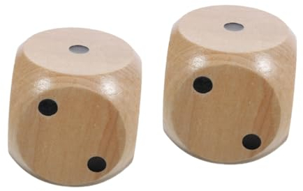 BESTonZON 2St große Würfel taschenspiele Pocket Game Match настольные игры Familie Spiele wurfspiele dice Set Partygeschenk Würfel Spielzeug Brettspiel-Tool Würfelspiel Würfel für Mathe Holz