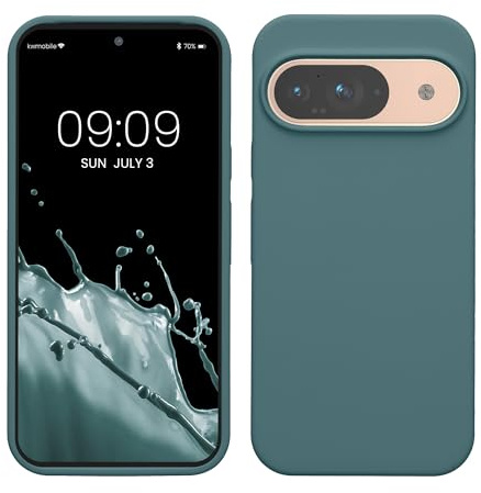 kwmobile Handyhülle für Google Pixel 9 Hülle/Google Pixel 9 Pro Hülle, für Pixel 9 Hülle/Pixel 9 Pro Hülle, für Pixel 9 Case/Pixel 9 Pro Case - Hülle Silikon - kabelloses Laden - Arctic Night