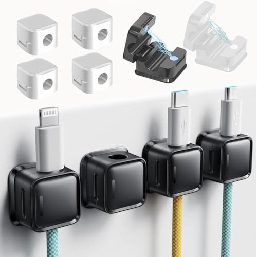 10 Pcs Cable Holder, Cable Tidy Clips, Easy to Carr Protective Wire Holders for Cables for Usb Charging Cable Cords Suitable for Homes Offices Desk Wall Car Desk Bedroom Nightstand
