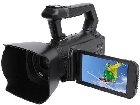 Xiuganpo Videokamera-Camcorder, 2,7 K, Camcorde, 48 MP, 4,0 Zoll Rotation, TFT-Touchscreen, 16-facher Digitalzoom, Digitalkamera, Elektronische Bildstabilisierung, 64-facher Hybridzoom