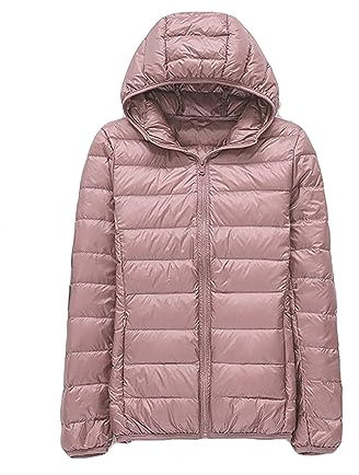 Giacca Donna Trapuntino Leggeri Piumino 100 Grammi Ripiegabile Imbottito Piumini con Cappuccio Invernale Antivento Taglie Forti Cappotto da Donna Mezza Stagione Antivento Giacconi Imbottiti Slim