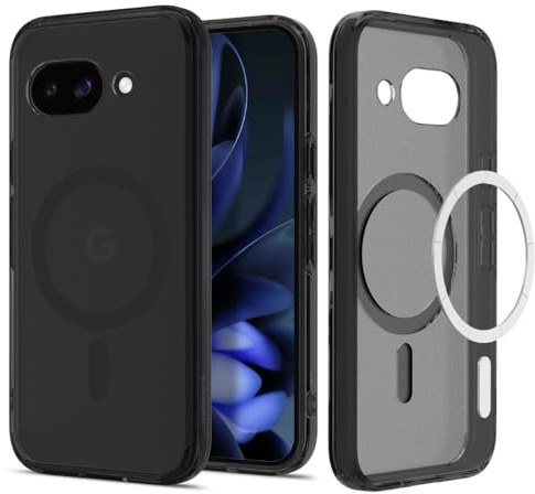 Spigen Ultra Hybrid MagFit für Google Pixel 9a -Frost Black | Kompatibel mit MagSafe, DuraClear Tech, Anti-Yellowing, Air Cushion Tech, Militär-Grade Schutz, Spigen Signature Serie