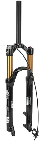 RiToEasysports Forcella Ammortizzata per Bici, Forcella Ammortizzata per Mountain Cycling da 26 Pollici Corsa 120mm Ammortizzatore per Bici Pneumatica Sterzo Dritto Blocco Remoto