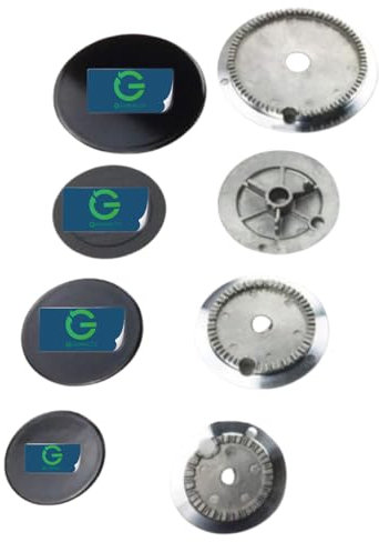 G GRIMALDI Set Bruciatori e Piattelli per Piano Cottura 4 Fuochi Cucine compatibile con REX ZANUSSI, 1 PICCOLO, 2 NORMALI, 1 RAPIDO