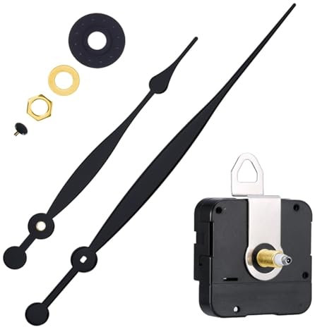 yufana Movement Quartz DIY Wall Clock, Silent Quartz Movement, DIY Wanduhr Bewegung Mechanismus, DIY Wall Clock Movement Mechanism (Schwarz359)