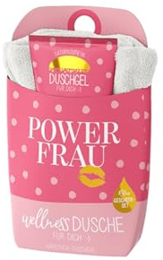 la Vida Wellness-Dusche Geschenkset Duschgel+Baumwoll-Handtuch, Serie-Mädels (POWERFRAU)