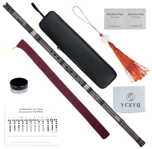 YCXYQ G-Schlüssel – Bambus, Xiao, handgefertigt, professionelle Zizhu, vertikale Xiao-Flöte, violett, Bambus, Xiao, traditionelles chinesisches Musikinstrument, geeignet für Anfänger und Erwachsene