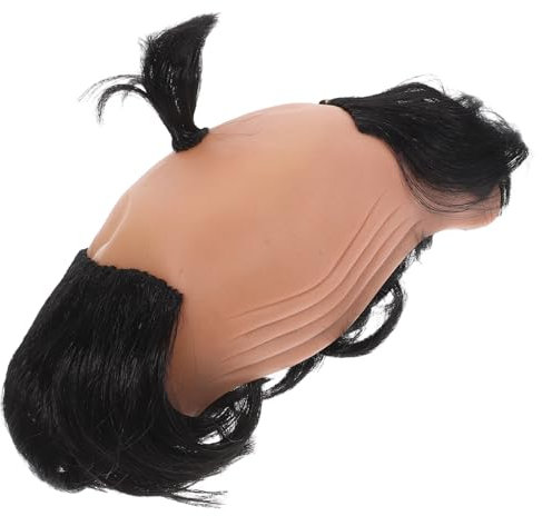 LIOOBO Glatze Krieger Haarteil Cosplay Perücke Lustige Ritter Glatze Perücke für Männer Rollenspiel Hochtemperaturfasermaterial