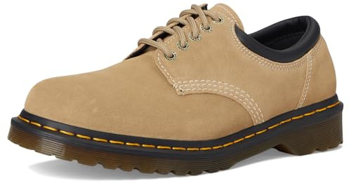 Dr. Martens Women's Black Long Napped Suede Low Boots, Savannah Tan, 9 Women/8 Men