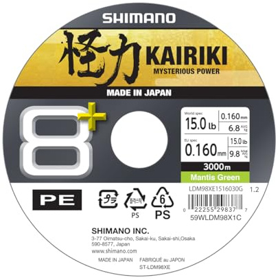 Line Kairiki 8+ - 3000m 0.16mm 11.1kg M. Green