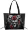 Spiral Skulls N' Roses Unisexe Sac à main noir polychlorure de vinyle Non défini