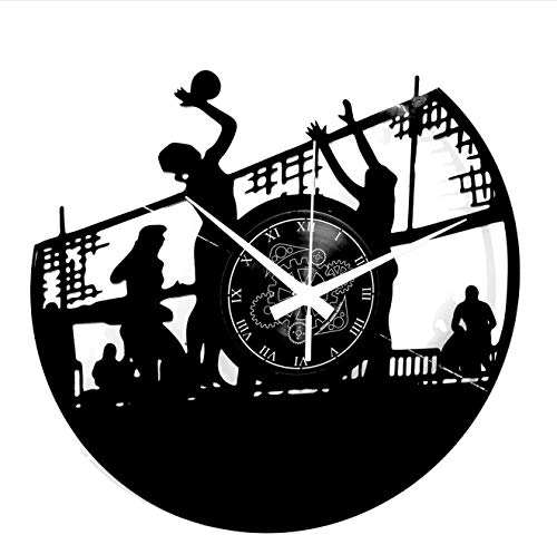 Instant Karma Clocks | Wanduhr Volleyball Sport Design für Athleten & Fans | Geräuschlosem Quarzwerk | Geschenkidee für Küche, Schlafzimmer, Wohnzimmer