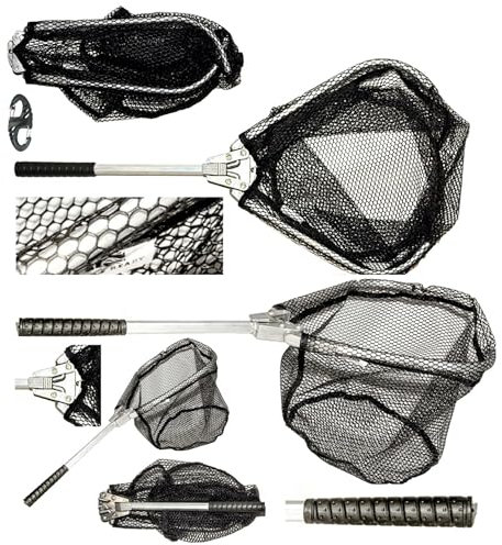 RIGGED & READY TRAVEL FISHING The TRAVEL Fishing Landing NET The World's Most compact Folding travel Fishing net Designed in Britain