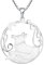 YL Kette Wolf Damen Halskette 925 Sterling Silber Anhänger Damen Schmuck 45+3CM Kettenlänge.