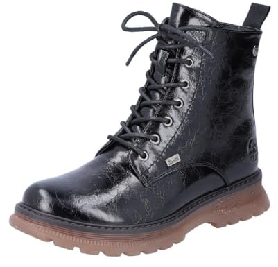 Rieker Damen 92810-00 Mode-Stiefel, schwarz, 39 EU