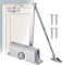 DECARETA Door Closer,Automatic/Auto Spring Hydraulic Adjustable Arm Heavy Duty Door Closer Adjustable Door Closure,with Instruction and 4 Screws for Middle-Weight Door Home or Commercial Use