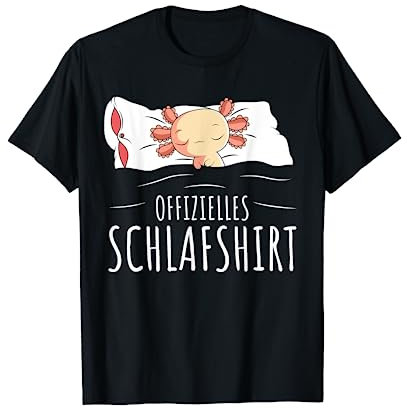 Offizielles Schlafshirt Axolotl Schlafanzug Schlafen T-Shirt