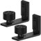 2 Pièces Ajustable Guide de Plancher Mur/porte Guide Inférieur Pour Porte en Bois Coulissante Noir