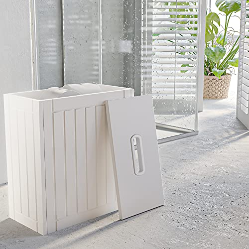 Panana Bathroom Cabinet Storage Box Kitchen Room Furniture Floor Cabinets (White)