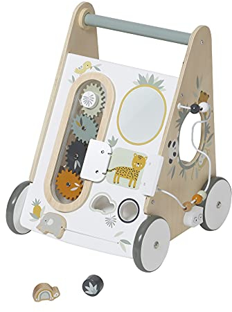 Vertbaudet VERTBAUDETBaby Lauflernwagen,Pandafreunde mit Bremse, Holz FSC®mehrfarbigONE Size