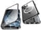Jonwelsy Case for iPhone 11 Pro Max, 360 Degree Double-sided Protection Compatible with Magsafe Magnetic Adsorption Metal Bumper Front Tempered Glass Back Frosted PC Cover for 11 Pro Max 6.5 (Black)