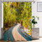 Shrahala Japanese Zen Garden Decorative Shower Curtain, Spring Garden Meditation for Home Decor Bathtubs Bathroom Decor Waterproof Shower Curtain-72x72 inch
