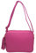 Tracolla Donna Borsa in Pelle Italiana Borsetta a Spalla (Fucsia)