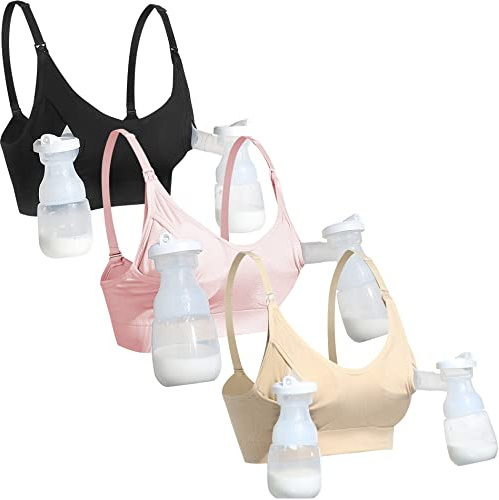 GXXGE Still-BH, Stütz-BH, Pump-BH, freihändig, Umstands-BH, Bequeme Brust, ohne Polster, Pump-BH