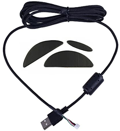 TECKEEN Ersatz-Mausfüße für Logitech G500 G500s + Kabel