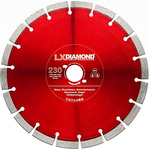 LXDIAMOND Diamant-Trennscheibe 230mm - Trennscheibe passend für Bepo FFS 230 Montagefräse Fensterfugenschneider 230 mm - Diamantscheibe für Beton Mauerwerk Universal - in Profi Qualität