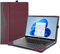 Cover Case for HP Envy x360 15.6'' 2-in-1 Laptop & HP Pavilion x360 Convertible - PU Leather Protective Shell Detachable Laptop Bag (Burgundy)