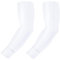 COOLOMG Arm Sleeves Ärmlinge Kompression Bandage Rutschfest Anti UV Sport Fahrrad Volleyball Basketball für Damen Herren Kinder 1 Paar Weiß S