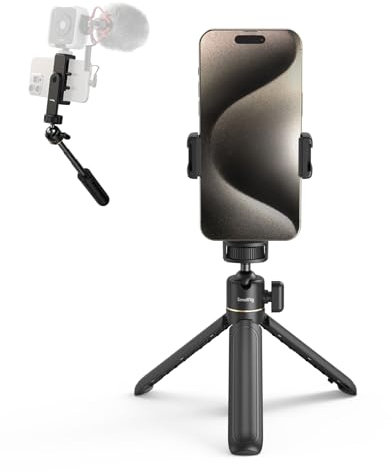 SMALLRIG VK-20 Smartphone Vlogging Kit für iPhone 16 für Kamera, Universal Video kit Handy Stativ für Samsung für YouTube und TikTok Starter, fürVideoaufzeichnungsausrüstung, mit Telefonstativ – 4364
