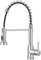 Warmiehomy Kitchen Tap Spring Kitchen Sink Tap with Pull Out Spray,360° Swivel High Arc Single Handle 1 Hole Stainless Steel Kitchen Sink Mixer Tap,Brushed Nickel