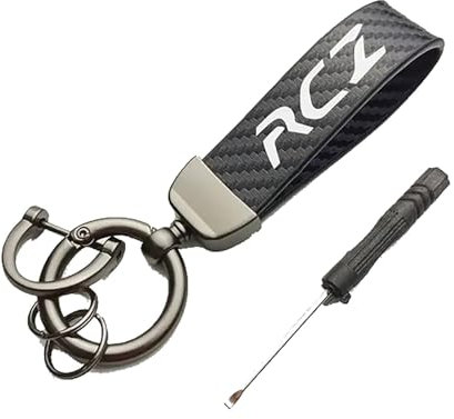BEDPET Porte-clés de Voiture, pour Peugeot RCZ Porte Clef Voiture Antirouille, Auto Porte-clé, Accessoires de Voiture,A-S