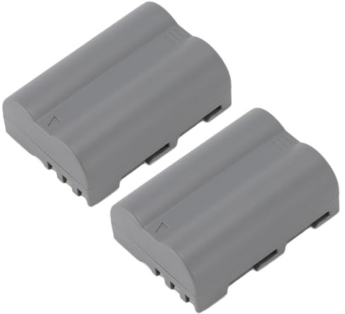 2 Pack EN EL3E Battery 2750mAh Replacement Battery for D50 D70 D70s D80 D90 D100 D200 D300 D300s D700 Digital SLR Cameras, Camera Spare Batteries, 7.4V