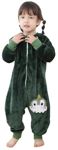 Thermo Schlafanzug Kinder Schlafsack Winter Baby Mit Füßen Schlummersack Winterschlafsack Mit äRmel Warme Gefüttert Babyschlafsack Schlafstrampler Junge MäDchen Pyjama 90 Einhörniger Drache