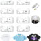 Kapokr 8 T-Shirt Ausrichtungslineal Plotter Zubehör mit 1 Weichen Maßband, Transparente Bügellineal DIY Tool Shirt für Gestalten T-Shirts mit Rundhalsausschnitt und V-Ausschnitt