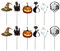 LQIOACU 12 Stück Halloween Cupcake Topper, Halloween Cupcake Deko, Halloween Cupcake Dessert Deko Halloween Motto Partyzubehör