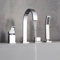 Mitigeur de Baignoire 4 Trous En Laiton avec Douchette Et Flexible de Douche Chromé