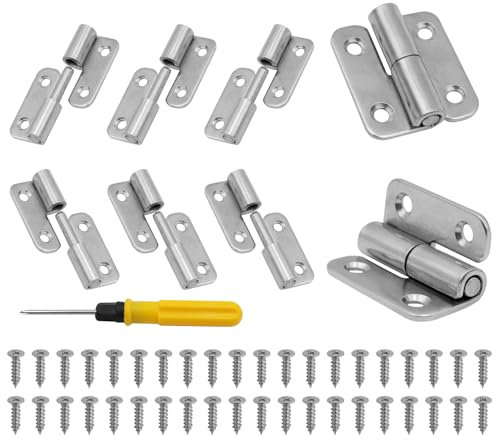 TETEWEVER 8 bisagras desmontables de 3,7 cm, bisagra plegable, bisagra de elevación de acero inoxidable, bisagra para puerta, muebles, ventana, armario