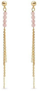 SINGULARU - Falling Fairy Ohrringe. Messing mit 18 Kt Vergoldeter Beschichtung und Naturstein. Schmuck für Damen.