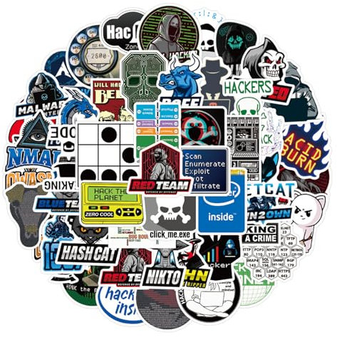 Hacker-Aufkleber, coole Aufkleber, Programmieraufkleber, ästhetisches Vinyl, wasserdichte Aufkleber für Laptop, Wasserflasche, Computer, Skateboard, Gepäck, 50 Stück