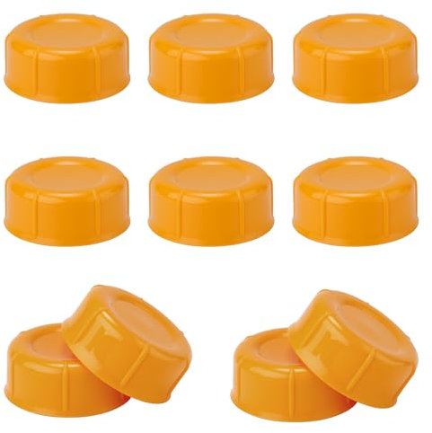 10stk Schmale Babyflaschenverschlüsse für Flaschen von Dr. Brown Medela, BPA-Frei Ersatz-Babyflaschenverschlüsse für Reisen Aufbewahrung mit Dichtung für Ameda Babyflaschenzubehör (Orange)