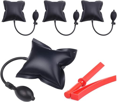 Mujiluxe 4 Stück Air Pump Wedge, Montagekissen Luftkissen, Belastung Bis 300kg, Luftkeil Aufpumpen Kissen, Wird für den Tür- und Fenstereinbau und die Autowartung verwendet